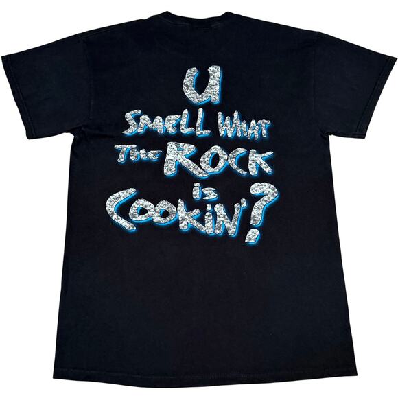 Vintage 1998 WWF The Rock Brahma Bull T Shirt U Smell What The Rock Is Cookin’ - Picture 2 of 7